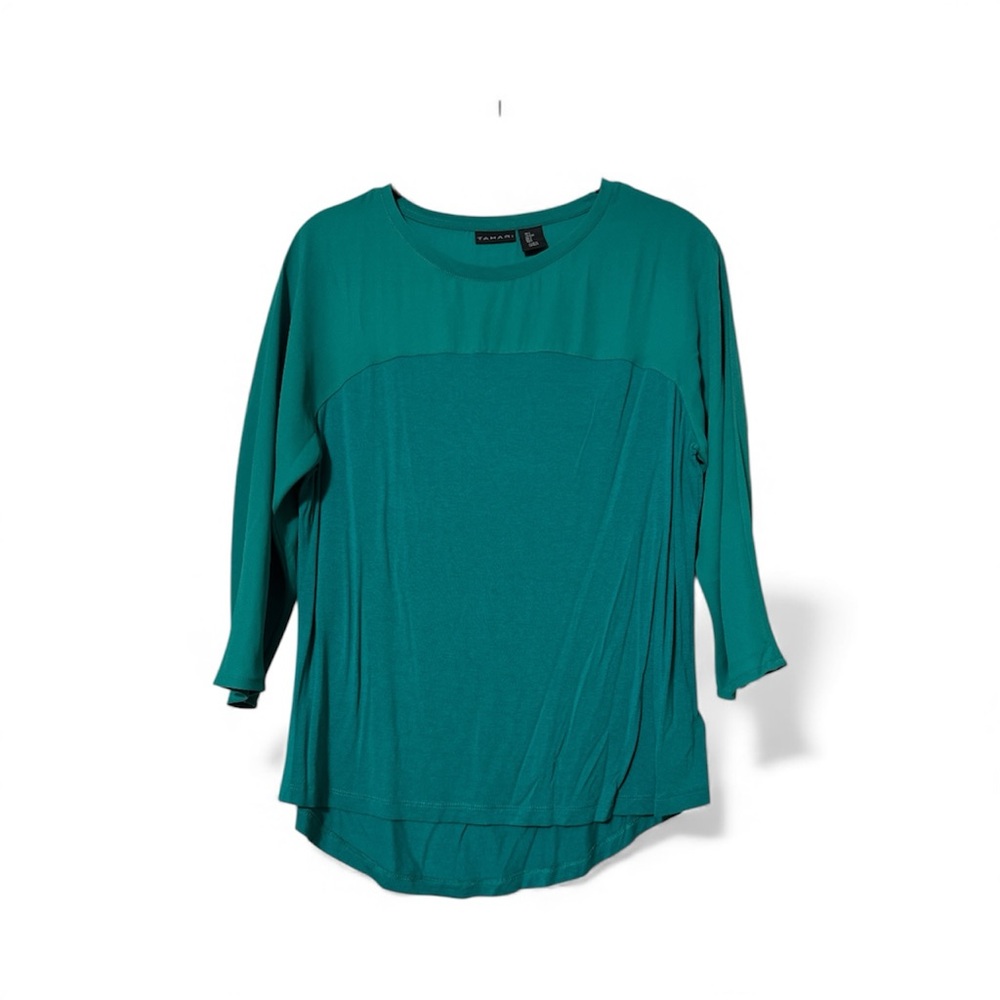 Tahari Emerald Green Long Sleeve Women's Top